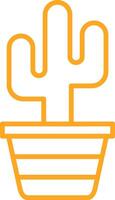 Cactus Line Two Color Icon vector
