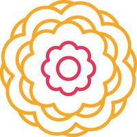 Peony Line Two Color Icon vector