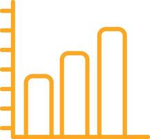 Bar Chart Line Two Color Icon vector