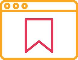 Bookmark Line Two Color Icon vector