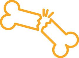 Bone Line Two Color Icon vector