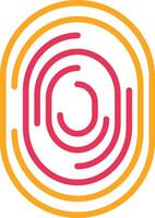 Fingerprint Line Two Color Icon vector