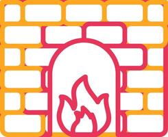 Firewall Line Two Color Icon vector