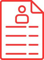 CV Line Two Color Icon vector