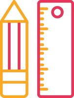 Drawing Line Two Color Icon vector