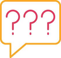 Question Line Two Color Icon vector