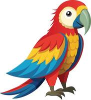 Tropical Parrot Full Body Available on EPS File vector