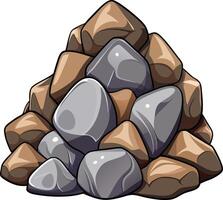 Natural Pile of Rocks Available on EPS File vector