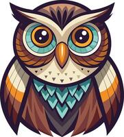 Silent Owl Full Body Available on EPS File vector