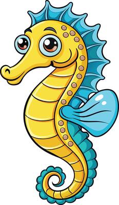 Graceful Seahorse Available on EPS File