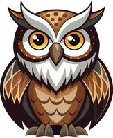 Wise Owl Full Body Available on EPS File vector