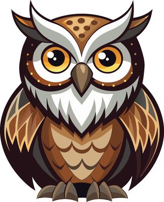 Wise Owl Full Body Available on EPS File