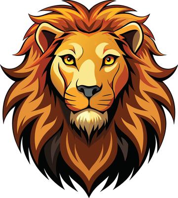Fierce Lion Head Available on EPS File