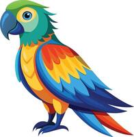 Vibrant Parrot Full Body Available on EPS File vector
