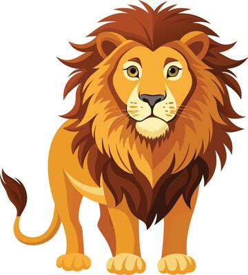 Regal Lion Full Body Available on EPS File
