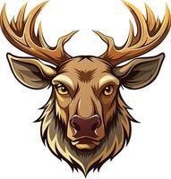 Majestic Moose Head Available on EPS File vector
