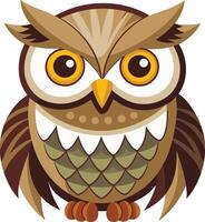 Mysterious Owl Full Body Available on EPS File vector