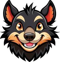 Dynamic Tasmanian Devil Head - Available on EPS File vector