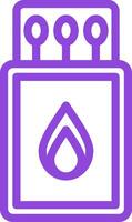 Match box Line Two Color Icon vector