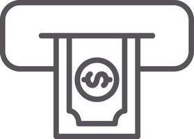 Cash Withdraw Line Two Color Icon vector