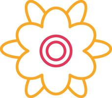 Strawberry Blossoms Line Two Color Icon vector