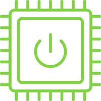 CPU Line Two Color Icon vector
