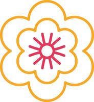 Geranium Line Two Color Icon vector