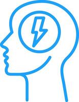 Head Line Two Color Icon vector