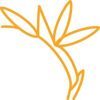 Bird Of Paradise Line Two Color Icon vector