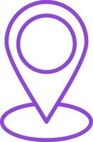 GPS Line Two Color Icon vector