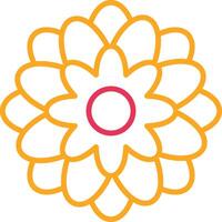 Dahlia Line Two Color Icon vector