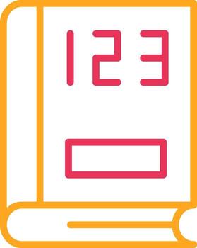 Maths Line Two Color Icon vector