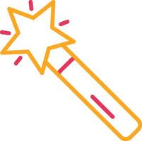 Magic Wand Line Two Color Icon vector