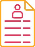 CV Line Two Color Icon vector