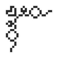 border frame with pixel design vector
