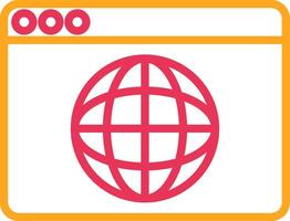 Browser Line Two Color Icon vector