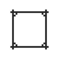 Minimal canvas enclosed in a refined frame vector