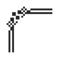 pixelated frame with corner details vector