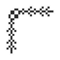 pixel corner frame for artwork vector