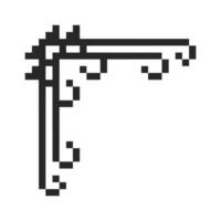 pixelated edge design for corners vector