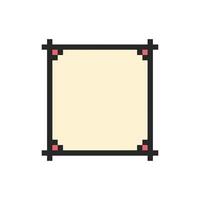 Crisp minimalist canvas enclosed in a chic frame vector