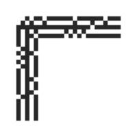 retro pixel border layout vector