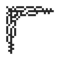 pixel corner frame illustration vector