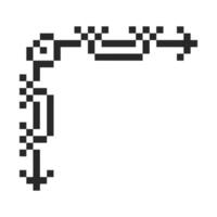retro pixel art frame edges vector