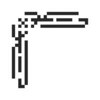 8-bit pixel border frame vector
