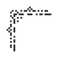 simple pixel corner border vector
