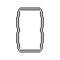 Clean blank frame with stylish border accents vector