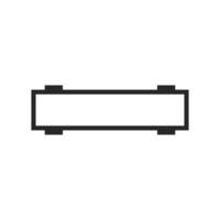 Minimalist blank canvas enclosed in a sculptural frame vector