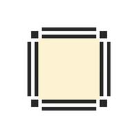 Blank canvas with a refined geometric border vector