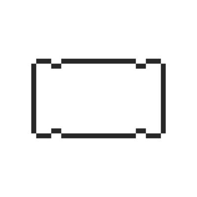 Simple frame enclosing a blank artistic space